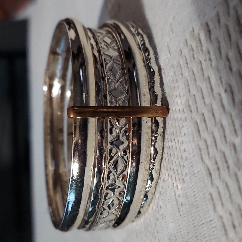 5 Pc Assorted Vintage Silver Assorted Attached Ba… - image 3